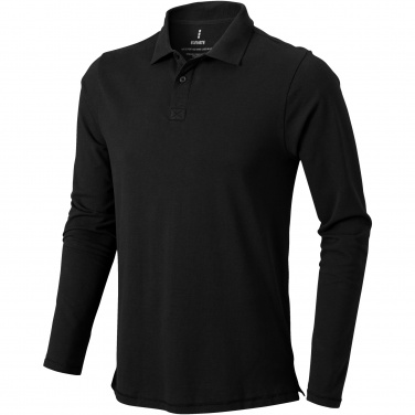 Logo trade corporate gifts image of: Oakville long sleeve men's polo