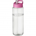 H2O Active® Vibe 850 ml spout lid sport bottle, Transparent / Pink