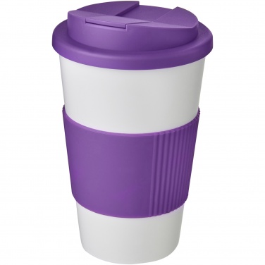 Logo trade promotional gifts image of: Americano® 350 ml tumbler with grip & spill-proof lid