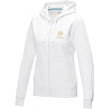 Logo trade advertising products image of: Ruby women’s organic recycled full zip hoodie