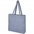 Pheebs 210 g/m² recycled gusset tote bag 13L, Heather blue