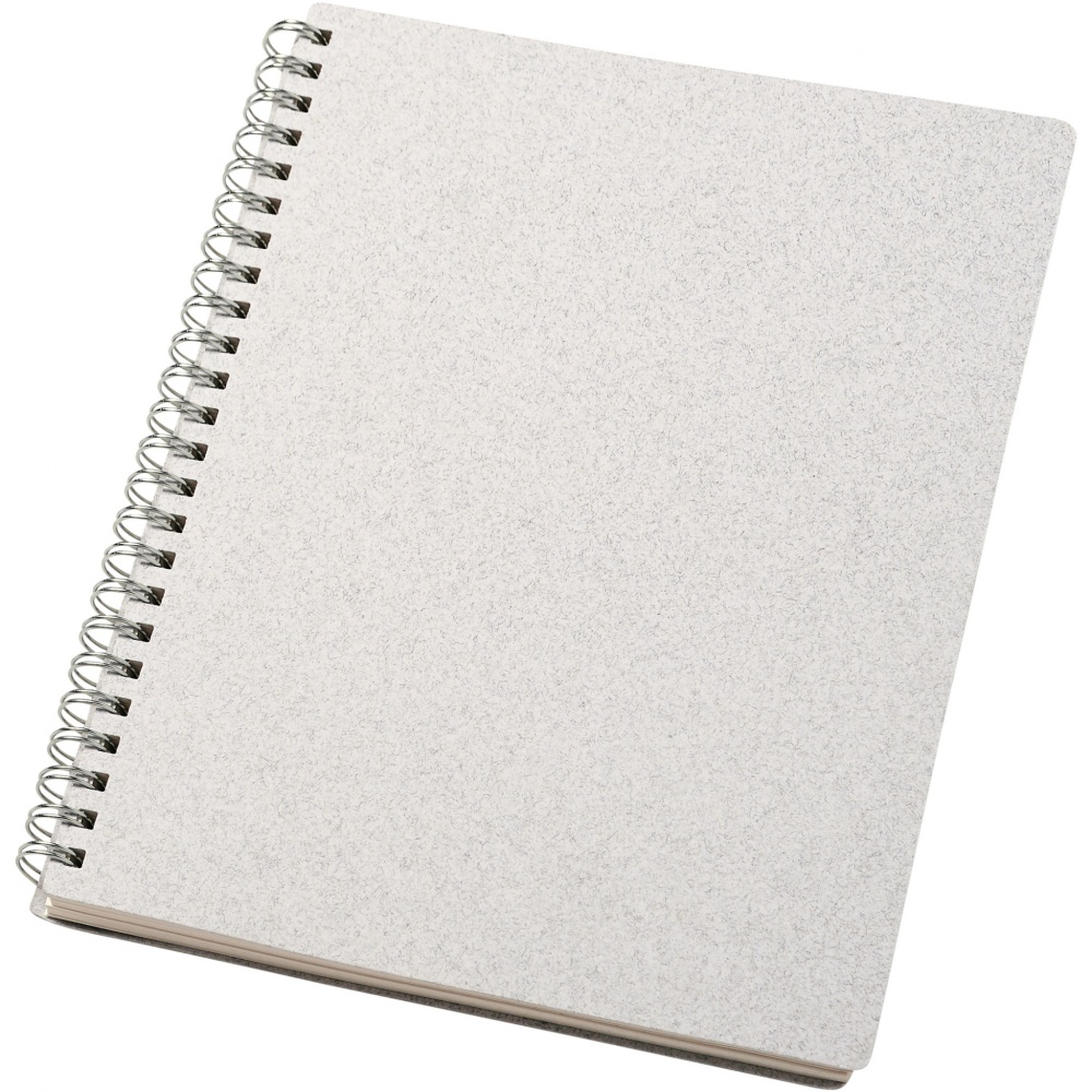 Logo trade advertising products image of: Bianco A5 size wire-o notebook