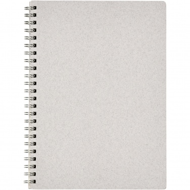 Logo trade promotional merchandise image of: Bianco A5 size wire-o notebook