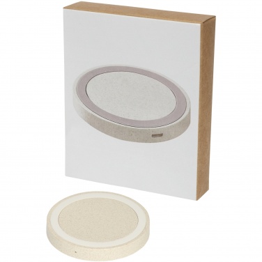 Logo trade promotional products picture of: Naka 5W wheat straw wireless charging pad