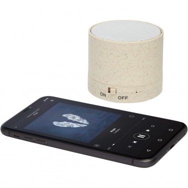 Logo trade advertising products image of: Kikai wheat straw Bluetooth® speaker