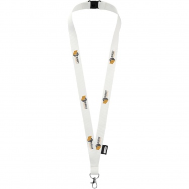 Logo trade promotional merchandise image of: Tom recycled PET lanyard with breakaway closure