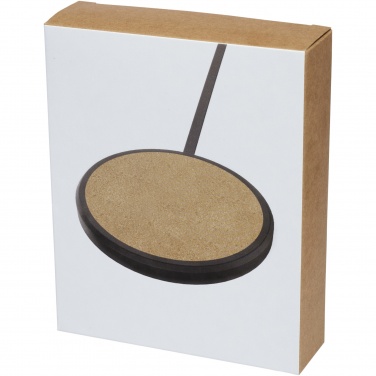 Logotrade advertising product image of: Kivi 10W limestone/cork wireless charging pad