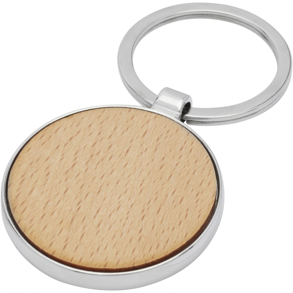 Logotrade promotional gifts photo of: Moreno beech wood round keychain