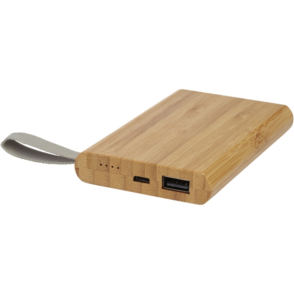 Logo trade promotional gifts picture of: Tulda 5000 mAh bamboo power bank