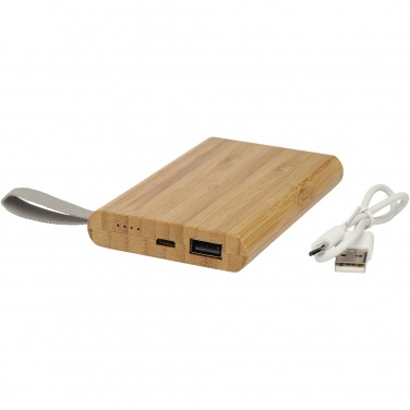 Logo trade promotional giveaways picture of: Tulda 5000 mAh bamboo power bank