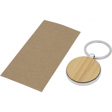 Logo trade advertising products picture of: Nino bamboo round keychain