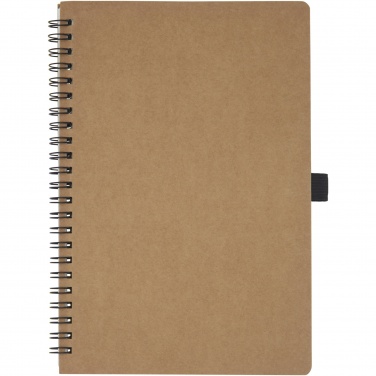 Logotrade promotional giveaway image of: Cobble A5 wire-o recycled cardboard notebook with stone paper