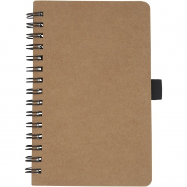 Logotrade advertising products photo of: Cobble A6 wire-o recycled cardboard notebook with stone paper