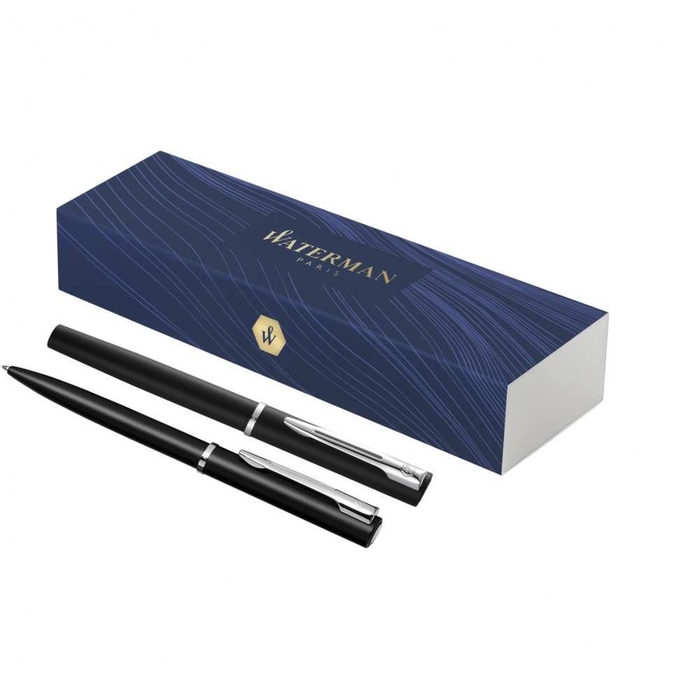 Logotrade promotional product image of: Waterman Allure ballpoint and rollerball pen set