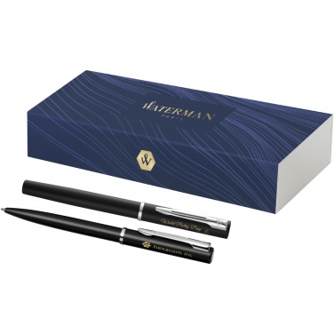 Logo trade promotional gifts image of: Waterman Allure ballpoint and rollerball pen set