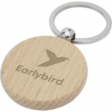 Logotrade promotional merchandise photo of: Giovanni beech wood round keychain