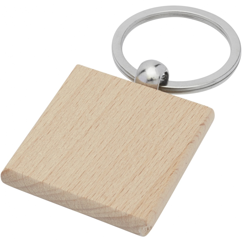 Logotrade promotional merchandise picture of: Gioia beech wood squared keychain