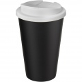 Americano® Eco 350 ml recycled tumbler with spill-proof lid, White / Solid black