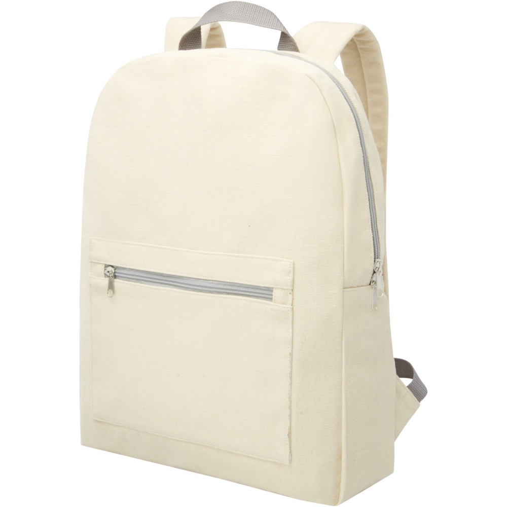 Logo trade promotional items picture of: Pheebs 450 g/m² recycled cotton and polyester backpack 10L