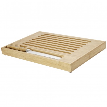 Logo trade promotional gifts image of: Pao bamboo cutting board with knife