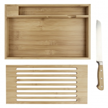 Logotrade business gift image of: Pao bamboo cutting board with knife