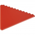 Frosty triangular recycled plastic ice scraper, Red