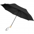 Birgit 21'' foldable windproof recycled PET umbrella, Solid black