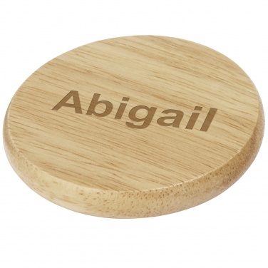 Logotrade advertising products photo of: Scoll wooden coaster with bottle opener