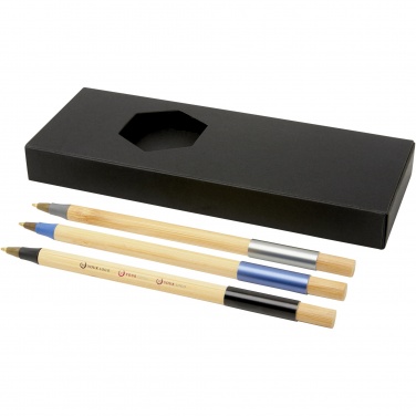 Logo trade advertising products picture of: Kerf 3-piece bamboo pen set