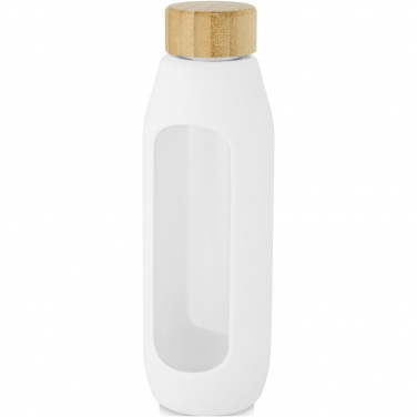 Logo trade advertising products picture of: Tidan 600 ml borosilicate glass bottle with silicone grip