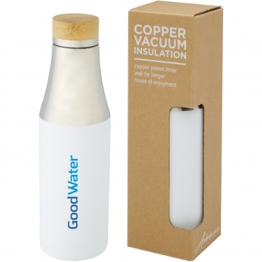 Logo trade business gift photo of: Hulan 540 ml copper vacuum insulated stainless steel bottle with bamboo lid