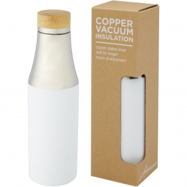 Logotrade promotional gift picture of: Hulan 540 ml copper vacuum insulated stainless steel bottle with bamboo lid