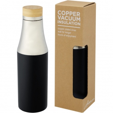 Logotrade promotional items photo of: Hulan 540 ml copper vacuum insulated stainless steel bottle with bamboo lid