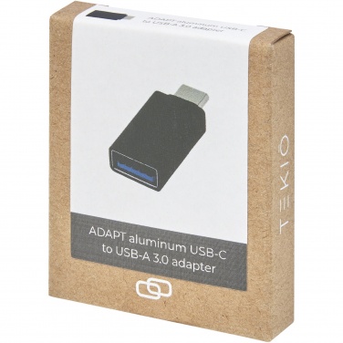 Logo trade business gift photo of: ADAPT aluminum USB-C to USB-A 3.0 adapter