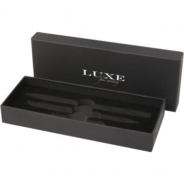 Logo trade promotional gifts picture of: Tactical Dark duo pen gift box