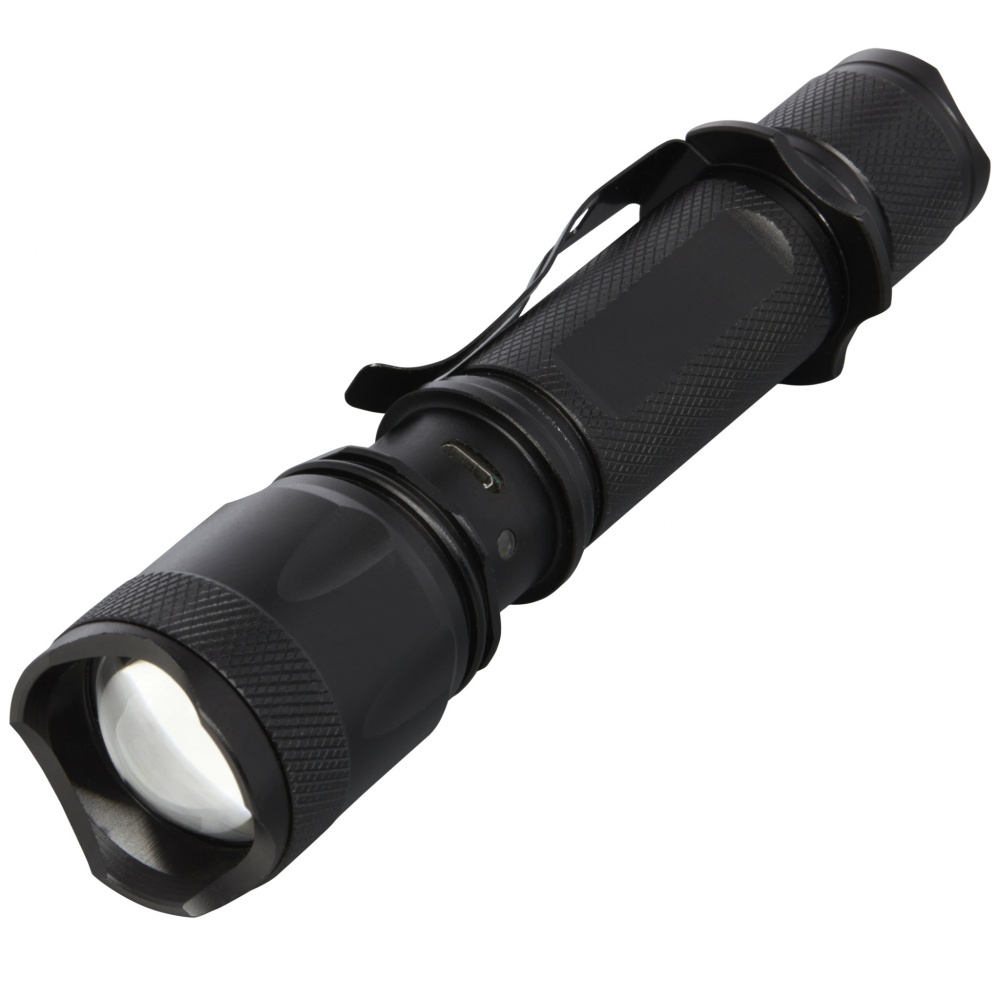 Logo trade promotional item photo of: Mears 5W rechargeable tactical flashlight