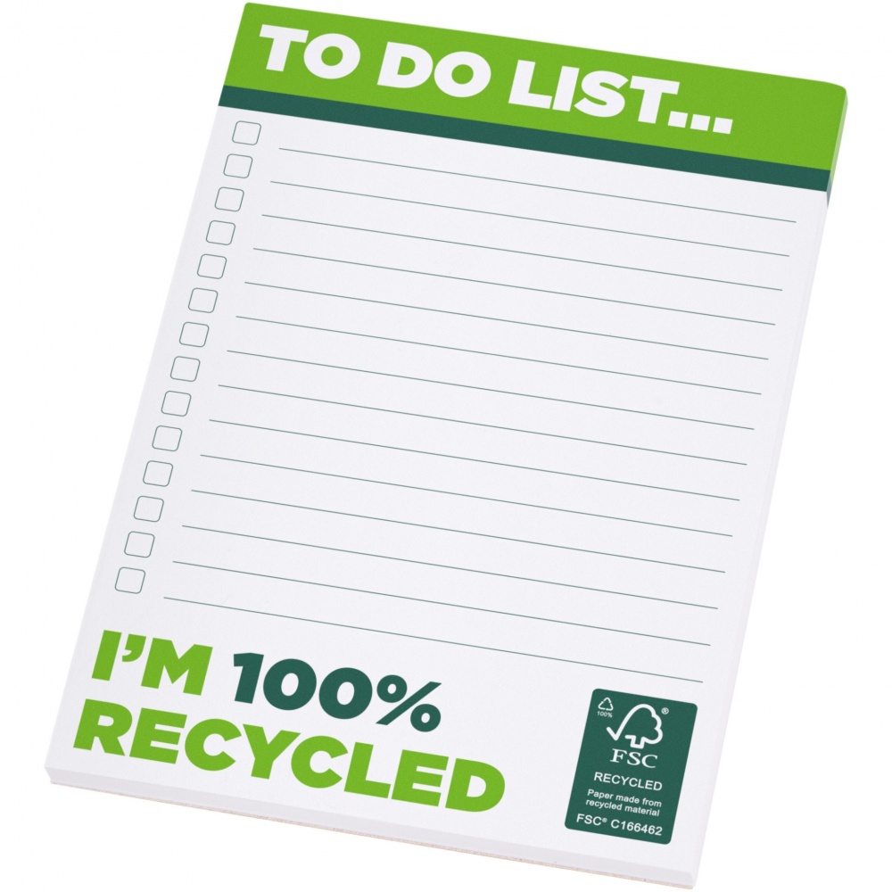 Logo trade advertising products picture of: Desk-Mate® A6 recycled notepad