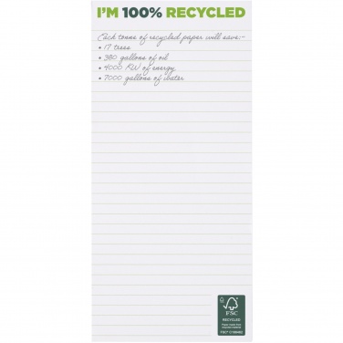 Logo trade promotional merchandise photo of: Desk-Mate® 1/3 A4 recycled notepad