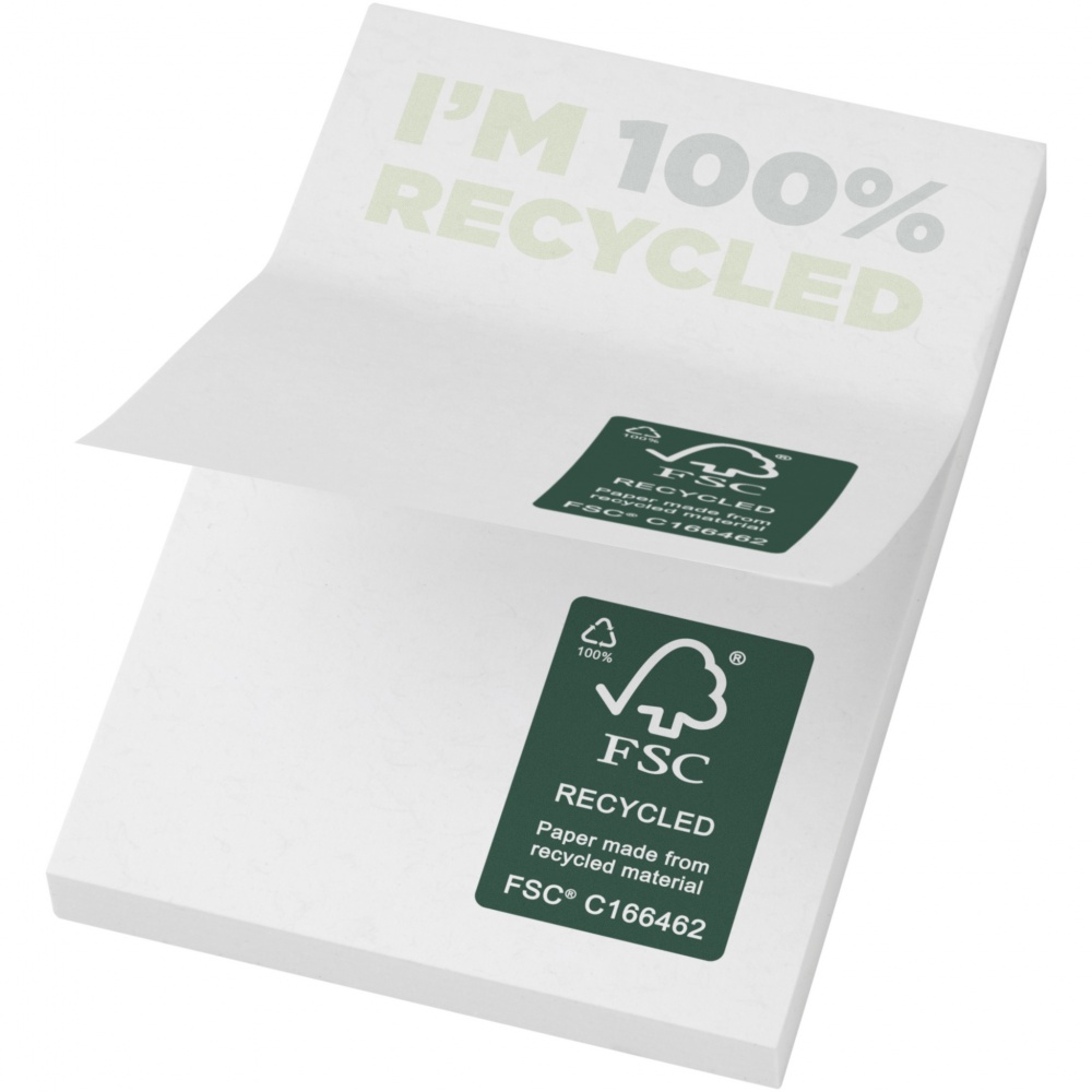 Logo trade promotional merchandise image of: Sticky-Mate® recycled sticky notes 50 x 75 mm