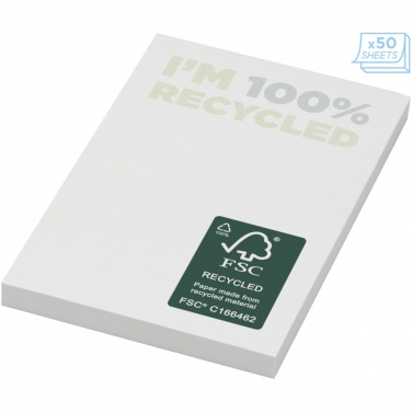 Logo trade corporate gifts image of: Sticky-Mate® recycled sticky notes 50 x 75 mm