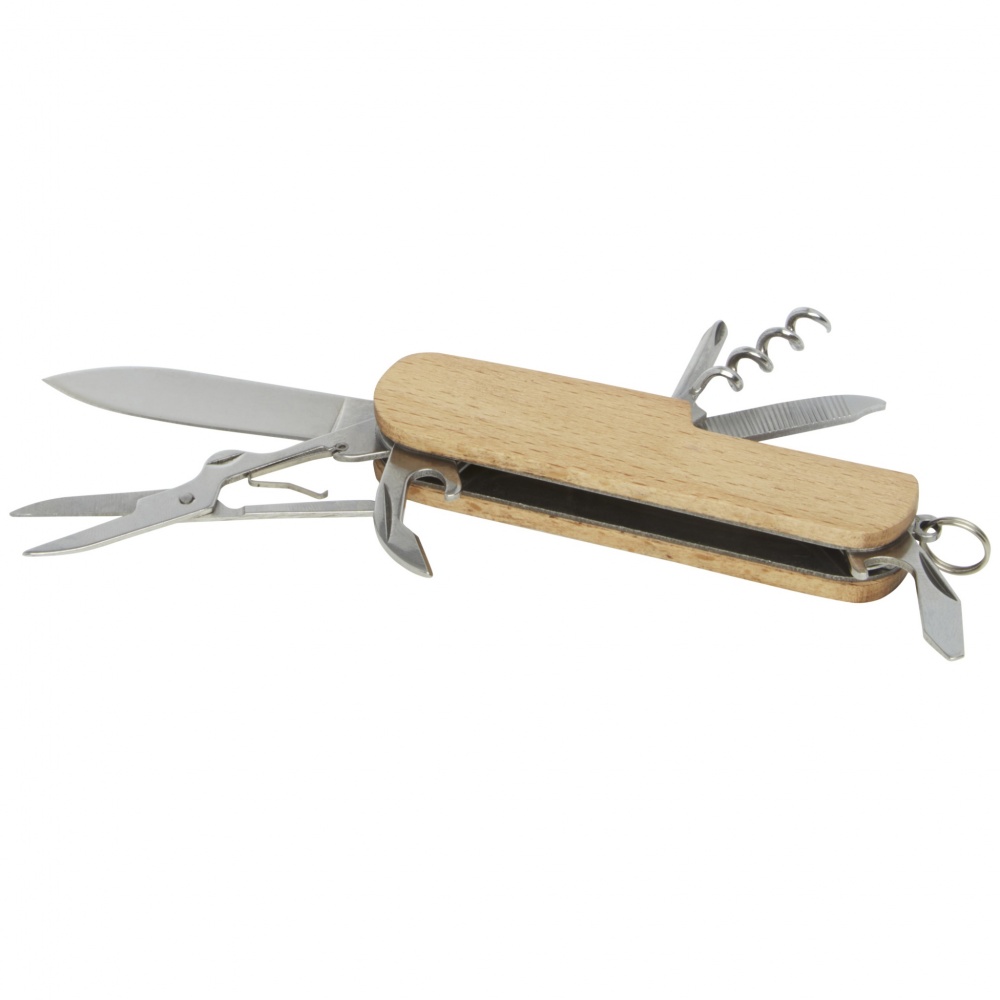 Logo trade promotional gifts picture of: Richard 7-function wooden pocket knife