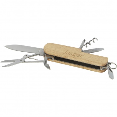 Logo trade promotional gift photo of: Richard 7-function wooden pocket knife