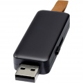 Gleam 4GB light-up USB flash drive, Solid black