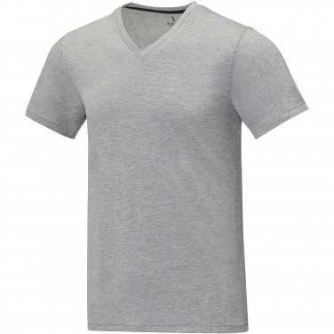 Logo trade promotional giveaway photo of: Somoto short sleeve men's V-neck t-shirt 