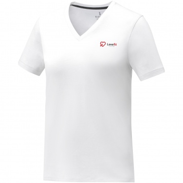 Logo trade promotional items image of: Somoto short sleeve women's V-neck t-shirt 