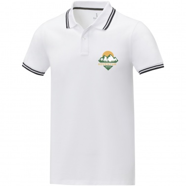 Logo trade promotional products image of: Amarago short sleeve men's tipping polo