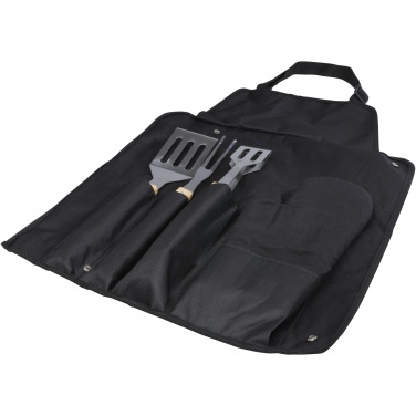 Logo trade promotional merchandise photo of: Gril 3-piece BBQ tools set and glove 