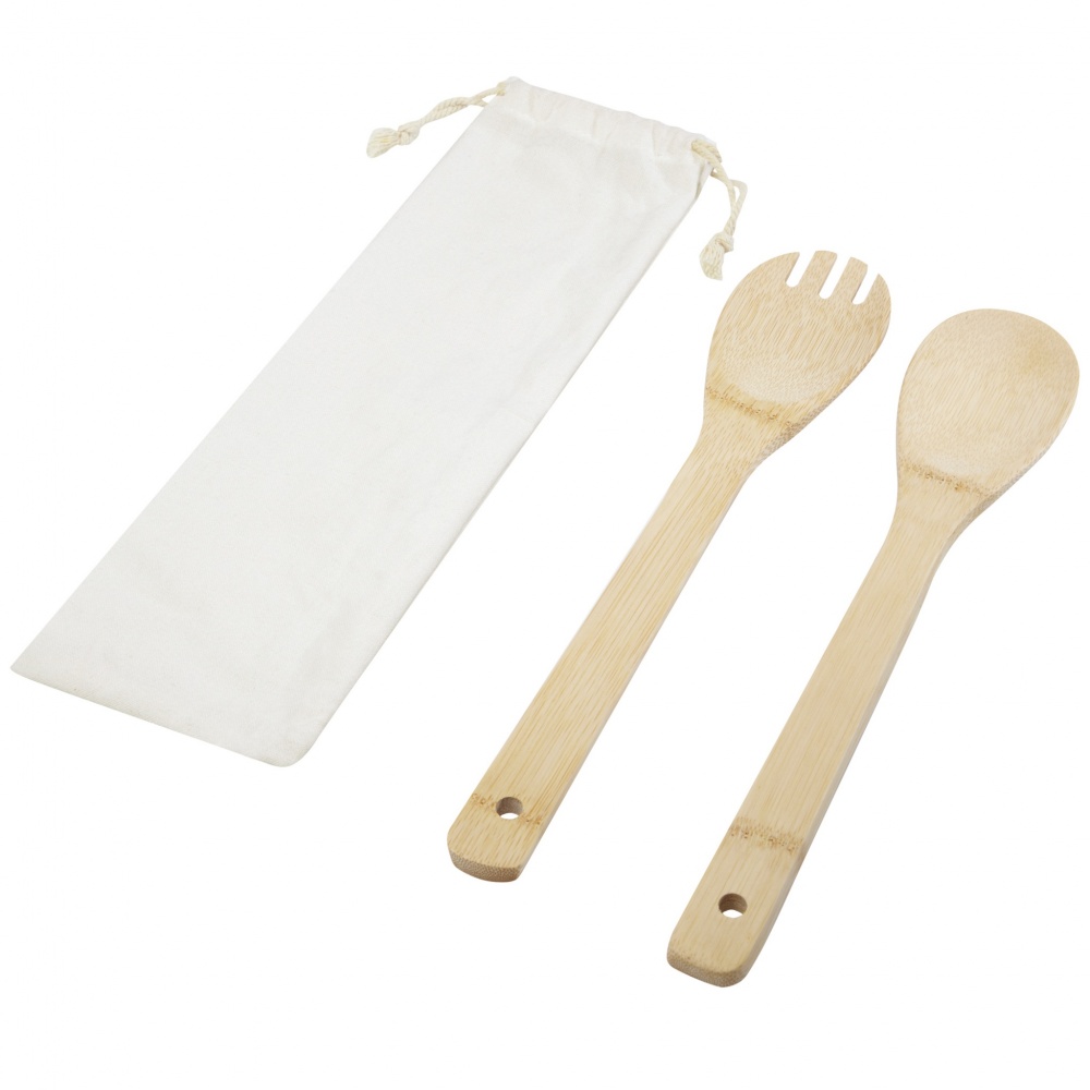 Logotrade promotional merchandise image of: Endiv bamboo salad spoon and fork