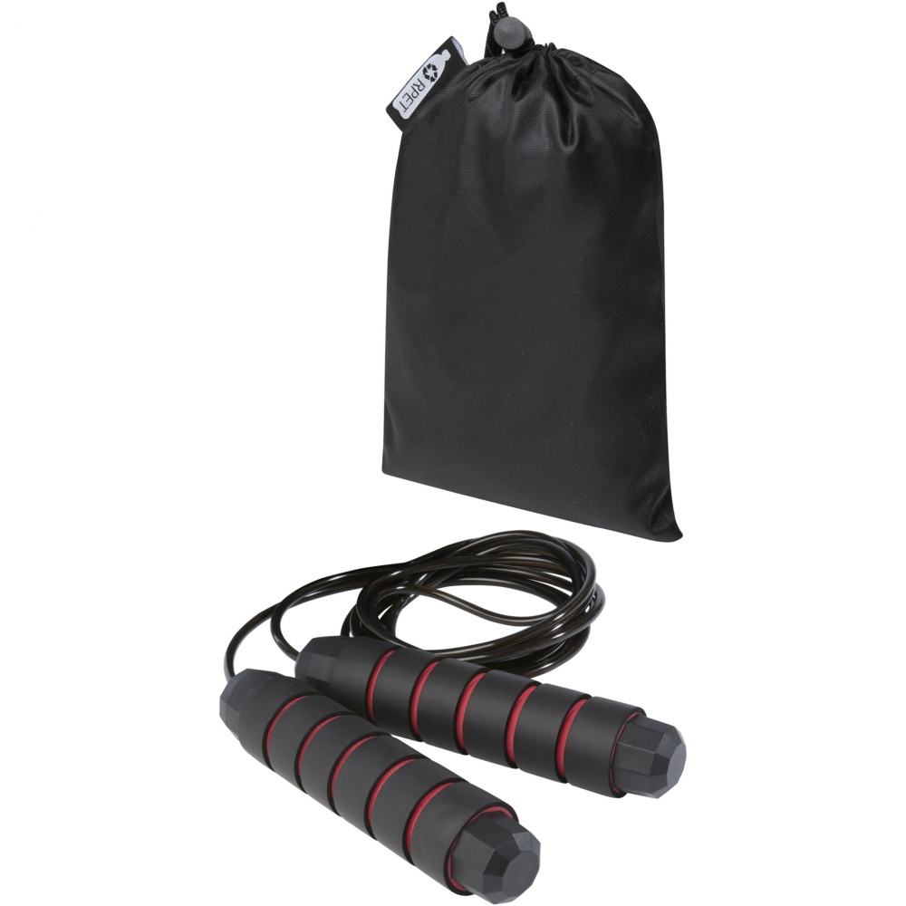 Logo trade corporate gifts image of: Austin soft skipping rope in recycled PET pouch