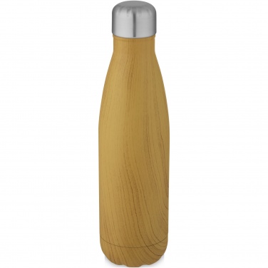 Logotrade promotional item picture of: Cove 500 ml vacuum insulated stainless steel bottle with wood print